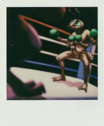 ant anthony_(zuzu) anthro arthropod black_eyes bodily_fluids boxing chirasul dripping duo erection fighting_ring genital_fluids hymenopteran insects male precum precum_drip sport sweat twunk