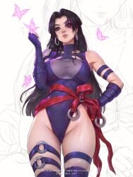 1girls bare_arms bare_legs bare_shoulders bare_thighs big_breasts black_hair blondynkitezgraja clothed clothing color female female_focus female_only hi_res large_breasts light-skinned_female light_skin long_hair looking_at_viewer marvel marvel_rivals psylocke psylocke_(marvel_rivals) solo solo_female tagme thick_thighs
