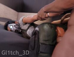 3d animated arms_behind_back arms_held_back dead_by_daylight female_domination from_behind gl1tch_3d no_sound ripped_clothing tagme the_skull_merchant torn_clothes video white_male