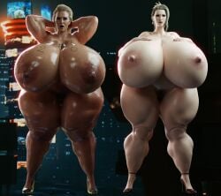 1girls 2girls 3d big_ass big_breasts big_thighs breasts bust busty cd_projekt_red crossover curvaceous curvy curvy_figure cyberpunk_(series) cyberpunk_2077 female final_fantasy final_fantasy_vii hips hourglass_figure huge_ass huge_breasts huge_thighs large_ass large_breasts large_thighs legs light-skinned_female light_skin mature mature_female meredith_stout scarlet_(ffvii) slim_waist spookieshade square_enix thick thick_hips thick_legs thick_thighs thighs voluptuous waist wide_hips wide_thighs