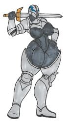 armor big_breasts breasts female hellgate_london human muscular muscular_female normalaverageguy sword templar_(hellgate_london) thick_thighs video_games