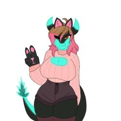 big big_ass big_breasts breasts charizardx coat costumer female kitty mega_charizard_x pokemon_(species)