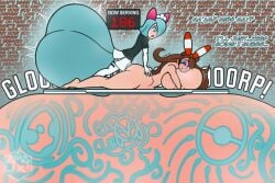 anthro balls big_balls big_breasts bodily_fluids breasts clothing cum cum_inside english_text female femboy generation_3_pokemon genital_fluids genitals huge_balls huge_breasts human hyper hyper_balls hyper_genitalia inflation inflation interspecies kirlia kurly maid_uniform mammal may_(pokemon) nintendo pokemon pokemon_(species) pokephilia shiny_pokemon text uniform uxdragon