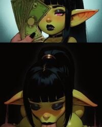 1girls ai_generated animated blowjob female goblin_female no_sound pov prostitution solo_focus tagme video