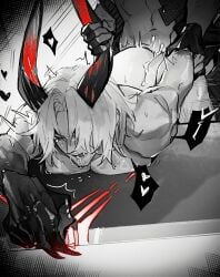 crying cum_in_ass dante dante_(devil_may_cry) devil_may_cry gay gay_incest horn horn_grab male male/male male_only male_penetrated male_penetrating_male saliva_trail yaoi