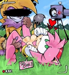 2025 amy_rose anthro anthro_on_anthro anthro_penetrated anthro_penetrating anthro_penetrating_anthro areola biped black_text bovid bovine breasts brown_clothing brown_gloves brown_handwear camera camera_hud canon_x_oc cattle censor_bar censored_eyes clothing conjoined_eyes duo english_text eulipotyphlan eye_roll fan_character fangs featureless_chest featureless_feet feet female female_anthro female_penetrated fingerless_gloves from_front_position fur genitals gloves grass green_eyes handwear head_tuft heart_symbol hedgehog hi_res hooves interspecies lying male male/female male_anthro male_penetrating male_penetrating_female mammal medium_breasts mostly_nude mostly_nude_anthro mostly_nude_female mostly_nude_male multicolored_body multicolored_fur navel nipples on_back open_mouth open_smile outside outside_sex penetration penile penile_penetration penis penis_in_pussy pink_areola pink_body pink_ears pink_fur pink_nipples pink_tongue plant plantigrade pointy_ears prick_ears purple_body purple_fur purple_hooves purple_penis recording red_hairband rexuranus rock_the_bull sega sex smile soles sonic_(series) sonic_the_hedgehog_(series) speech_bubble stomach_bulge tan_body tan_fur tan_inner_ear teeth text tongue tripod tuft two_tone_body two_tone_fur vaginal_penetration vein veiny_penis white_clothing white_gloves white_handwear yellow_body yellow_fur