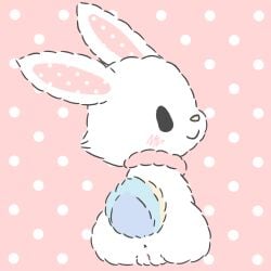 anthro anus female genitals hi_res hsne lagomorph leporid mammal mell on_model plump_labia pussy rabbit smile solo wish_me_mell x_anus