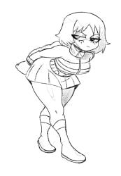 breasts freckles kim_pine machstract scott_pilgrim skirt thighs