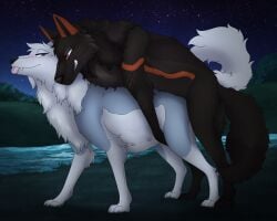 amber_eyes barndog barndog_(barndog) black_body black_fur blue_body blue_eyes blue_fur canid canine canis duo female female_penetrated feral feral_on_feral feral_penetrated feral_penetrating feral_penetrating_feral fur grey_body grey_fur hi_res kael_(beleynn) looking_pleasured male male/female male_penetrating male_penetrating_female mammal nipples orange_body orange_fur outside penetration pregnant raised_tail sex tail tongue tongue_out vaginal_penetration vaginal_penetration white_body white_fur wolf