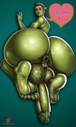 1futa anus ass balls batman_(series) big_ass big_balls big_penis cock-tail dc dc_comics dickgirl futa_sans_pussy futanari green_skin hairy_balls intersex mutantprawn penis poison_ivy pubic_hair puffy_anus solo