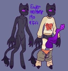 absurd_res anthro big_penis blush blush_lines clothed clothing ender_(lilmeowmeowsenpai) enderman femboy genitals hi_res lilmeowmeow_senpai male microsoft minecraft mojang panties partially_clothed penis shy size_difference slit_penis solo tail tail_tuft teratophilia tuft underwear unusual_anatomy unusual_genitalia unusual_penis xbox_game_studios