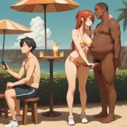 ai_generated behind_another bent_over big_breasts big_penis blush breasts cheating cheating_female cuck cuckold cuckolding exhibitionism exhibitionist hand_on_penis huge_breasts huge_cock humiliated humiliation humiliation_fetish large_breasts large_cock large_dick large_penis netorare ntr on_all_fours orgasm orgasm_face public public_exposure public_indecency public_nudity sex_from_behind watching watching_sex