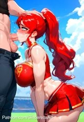 1boy1girl ai_generated busty cheerleader commission fellatio female forced_oral huge_cock large_ass large_breasts light-skinned_male male patreon patreon_url patreon_username public pyrrha_nikos rwby sinderellaart stadium thick thick_legs thick_thighs voluptuous
