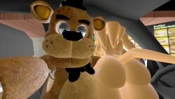 3d 3d_(artwork) ass big_ass big_butt catmario157 completely_nude completely_nude_female female five_nights_at_freddy's fnaf freddy_(fnaf) freddy_fazbear goofy_ahh_crossover looking_at_viewer looking_out_window looking_outside looking_over_shoulder mcdonald's naked naked_female sfm she_wants_to_order sonic_(series) sonic_the_hedgehog_(series) source_filmmaker tikal_the_echidna tikal_the_echidna_(kabalmystic)
