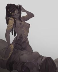 2girls arcane arcane:_league_of_legends bed blush blushing body_markings breasts child_bearing_hips color colored_veins commentary completely_nude couple cowboy_shot curvaceous curvaceous_ass curvaceous_body curvaceous_female curvaceous_figure curvaceous_hips curvaceous_thighs curvy curvy_body curvy_female curvy_figure curvy_hips curvy_thighs dark-skinned_female dark_skin dreadlocks english_commentary female female/female female_focus female_only fingering flushed girl_on_girl glowing_veins hair hair_ornament hair_up half_updo hand_on_another's_stomach highres human human_only indoors kahelmoan league_of_legends lesbian lesbian_couple lesbians long_hair love lying making_love mature_female medium_breasts mel_medarda mouth_open multiple_girls muscles muscular muscular_female nipples nude on_back on_bed prosthesis prosthetic_arm pussy_juice romantic scar scars scars_all_over sevika sitting sitting_on_person small_breasts straddling suggestive_look thick thick_hips thick_legs veins waifu wholesome yuri