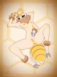 2_toes 3_fingers 4_arms absurd_res ankle_tuft anthro arm_tuft arthropod arthropod_abdomen biped black_eyes breasts feelers feet female fingers genitals hand_behind_head hi_res insects leg_tuft lepidopteran moth mrbuttonboi multi_arm multi_limb neck_tuft nipples non-mammal_breasts non-mammal_nipples pussy reclining solo spread_legs spreading toes tuft wrist_tuft