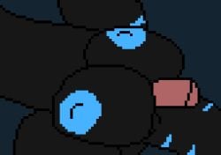 animated black_body blue_nipples breast_play breasts crotch_breasts dinosaur disembodied_penis dromaeosaurid feathered_dinosaur feathered_scalie feathers female feral genitals loop lumina_(therealmessyroomguy1) male male/female nipples penis prehistoric_species pussy reptile scalie sex short_playtime solo teats therealmessyroomguy1 theropod titjob udders