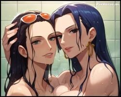 2girls ai_generated boa_hancock lesbian_couple lesbian_domination lesbian_focus lesbian_kiss lesbian_sex nico_robin one_piece tagme video yuri yuri yuri