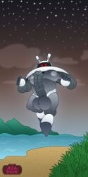 1:2 5_fingers absurd_res animal_genitalia animal_penis annaengine antennae_(anatomy) armor balls beach beach_background biceps big_balls big_pecs big_penis capcom cloud cosmic_background detailed_background digital_drawing_(artwork) digital_media_(artwork) equine_genitalia equine_penis erection fingers galaxy_man genitals glowing glowing_body gradient_body grey_body hi_res humanoid levitating levitation looking_down machine male medial_ring mega_man_(series) megaman_(classic) megaman_9 mountain mouthless multicolored_body musclegut muscular muscular_humanoid night nipples not_furry nude outside pecs penis plant red_eyes robot robot_humanoid sand screen sea seaside sky solo spread_arms star starry_background starry_sky sunset ufo water white_body
