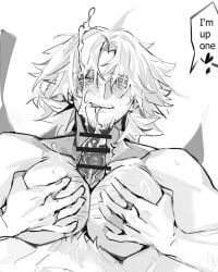 cum_on_face dante dante_(devil_may_cry) devil_may_cry gay male male_only paizuri penis titjob yaoi