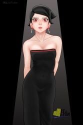 alternate_costume boruto:_two_blue_vortex breasts clothed clothed_female dress female female_only humantanchan medium_breasts naruto naruto_(series) red_eyes sarada_uchiha sharingan teenage_girl teenager