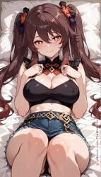 ai_generated anime_girl ecchi hentai hu_tao_(genshin_impact) thewaifuharem waifu