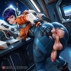 ai_generated anus ass back_view backsack balls bent_over flaccid flaccid_penis futa_only futa_sans_pussy futanari intersex juno_(overwatch) naikedart overwatch overwatch_2 penis solo spread_anus spread_ass stable_diffusion testicles viewed_from_behind