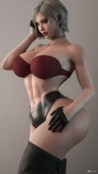 1girls 3d 3d_(artwork) ada_wong artist_name asian asian_female capcom cga3d chinese chinese_female erotichris female female_focus female_only large_breasts light-skinned_female light_skin pale-skinned_female pale_skin patreon_logo resident_evil solo solo_female solo_focus watermark