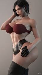 1girls 3d 3d_(artwork) ada_wong artist_name asian asian_female capcom cga3d chinese chinese_female erotichris female female_focus female_only large_breasts patreon_logo resident_evil solo solo_female solo_focus watermark