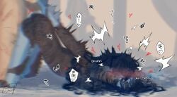 arm_grab bed blush blush_lines doggy_style doll_joints elden_ring grabbing_sheets ranni_the_witch shizu_miro tarnished