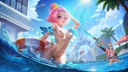 angela_(mobile_legends) armpits breasts female kuyieee medium_breasts nude_female public_nudity pussy
