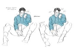 big_cock big_penis blush bottomless casual cumming_from_fingering cumming_from_masturbation cumming_while_penetrated erect_while_penetrated fingering_ass fingering_self gay hoodie jb_the_sinner male masturbating_to_person masturbation medic_(team_fortress_2) moaning no_pants orgasm orgasm_face pants_down smelling_clothes spread_legs team_fortress_2 thinking_about_another thinking_of_someone_else trembling wearing_others_clothes wearing_partner's_clothes yaoi