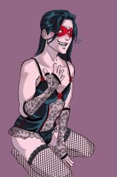 1boy invincible lace lingerie male oliver_grayson shy solo solo_male