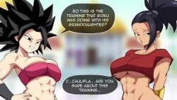 1girls 2futas animated barely_clothed black_hair caulifla digital_media_(artwork) divine_wine dragon_ball dragon_ball_super futanari handjob kale no_panties overboob pan_(dragon_ball) penis_on_face tagme tan_body underboob vampiranhya_(artist) video