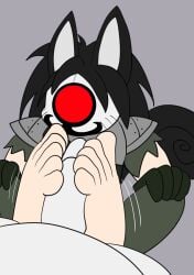 ambiguous_gender armor armor_plates barefoot darkburst_(artist) duo dwarf faceless_character faceless_human faceless_male feet foot_fetish foot_play footjob genitals human humanoid humanoid_feet male male/ambiguous mammal mask nonbinary_(lore) penis plantigrade sex toes wearing_mask