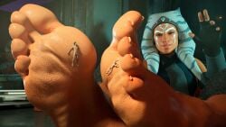 2boys ahsoka_tano alien alien_girl barefoot feet female foot_fetish giantess human_male macro male star_wars togruta xiraz247
