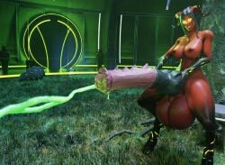 animal_genitalia animal_penis anthro balls big_balls big_breasts big_penis blizzard_entertainment breasts draenei ejaculation equine_genitalia equine_penis futanari genitals glowing glowing_eyes herm hi_res huge_balls huge_breasts huge_cock hyper hyper_genitalia hyper_penis intersex knot open_mouth penis solo spiked_penis spikes spikes_(anatomy) tiger_jhobs vein veiny_balls veiny_penis warcraft wide_hips