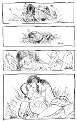 anakin_skywalker attack_of_the_clones beauty_mark black_and_white clothed_sex curly_hair dress field flowers girl_on_top grass heart lisuli79 making_out padawan_braid padme_amidala shirt_open star_wars