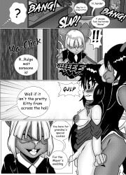 absurd_res anthro apartment asian_clothing big_breasts bodily_fluids breasts casual_clothing caught chinese_clothing chinese_dress clothing comic cum cum_drip darkfang100 darkfangcomics dragon dress dripping duo east_asian_clothing elder felid feline femboy fur genital_fluids hair hallway hand_around_neck hi_res long_hair male male/male mammal mythological_creature mythological_scalie mythology oversized_clothing penetration public public_nudity public_sex remi_the_feline rodent rulge_the_dragon scalie sex surprised_expression white_body white_fur