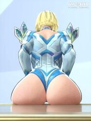 1girls 3d ass ass_focus ave3dx back_view blonde_hair emma_frost_(marvel_rivals) marvel sitting