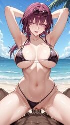 1boy 1boy1girl 1girls abs ai_generated armpits arms_behind_head arms_up bangs beach belly belly_button big_breasts bikini bikini_bottom bikini_bottom_aside bikini_top breasts cleavage clothed clothed_female_nude_male clothed_sex clothing cock commentary_request cowgirl_position cum cum_in_pussy cum_inside cum_on_thighs curvy curvy_figure dark-skinned_male dark_skin dominant dominant_female drool drooling earrings female female_focus female_on_top front-tie_bikini hair hair_between_eyes honkai:_star_rail honkai_(series) hoyoverse interracial interracial_sex kafka_(honkai:_star_rail) kneeling large_breasts lia_the_busty_redhead light-skinned_female light_skin lipstick long_hair looking_at_viewer magenta_eyes magenta_hair magenta_lipstick makeup midriff mihoyo muscular muscular_male navel ocean outdoors outside penis penis_in_pussy sand seductive seductive_look seductive_smile self_upload sex sideboob smile suggestive suggestive_look suggestive_pose sunglasses tagme thick_thighs thighs tied_hair underboob vagina vaginal_penetration vaginal_sex water