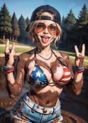 ai_generated breasts dirty dirty_girl female female_only grand_theft_auto grand_theft_auto_vi mud mud_girl_(gta_vi) muddy nai_diffusion rockstar_games solo stable_diffusion tagme