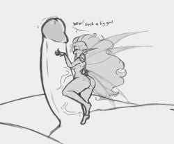 big_breasts breasts erection fairy female futanari long_hair nude nude_female oc original_character penis princesskari red_hair size_difference tiny wings