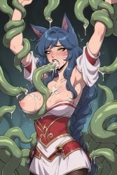 ahri_(league_of_legends) ai_generated armpits big_breasts black_hair blowjob braided_hair breasts cum cum_in_mouth cum_on_breasts cum_on_face dark_hair defeat defeat_rape defeat_sex defeated dripping dripping_cum exposed_breasts eyes_rolled_up face_markings faprunner78 fox_ears fox_girl hands_up hips league_of_legends lipstick long_hair natural_breasts nip_slip nipples raped slim_girl slim_waist surrounded_by_tentacles tentacle tentacle_around_breasts tentacle_between_breasts tentacle_rape tentacle_sex tentacles_around_arms waist yellow_eyes
