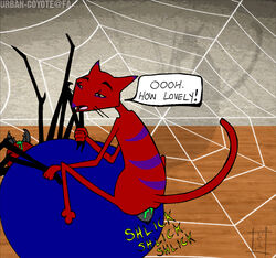 anal arachnid arthropod courage_the_cowardly_dog feline furry furry_only gay katz male spider