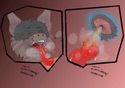 absurd_res anal anal_musk anthro anus avian avian_feet bad_breath bodily_fluids breath duo extreme_size_difference fart farting_on_micro felid feline fur genitals hi_res licking long_tongue macro male male/male mammal meus micro musk ollicat ollie_(ollicat) open_mouth oral oral_vore penis rimming saliva sex size_difference text tongue tongue_out vore