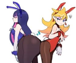 2girls artist_request ass_focus blonde_hair panty_&_stocking_with_garterbelt panty_anarchy stocking_anarchy tagme thick_thighs thighs