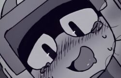 ahe_gao brawl_stars incest larry_(brawl_stars) lawrie_(brawl_stars) male_only monochrome nmrsmari robot robot_boy twins yaoi