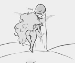 big_breasts breasts erection fairy female futanari long_hair nude nude_female oc original_character penis princesskari red_hair size_difference tiny wings