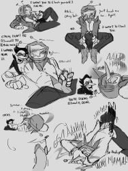 blowjob deltarune deltarune_chapter_2 deltarune_chapter_3 gay homosexual male male/male male_only masturbation not_abis size_difference spamton_g._spamton spamton_g_spamton tenna_(deltarune) tv tv_head watching_masturbation